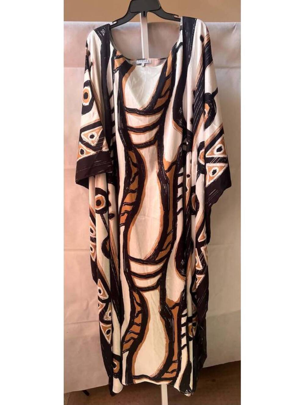 Diarrablu XL Abstract Art Print Kaftan Maxi Dress